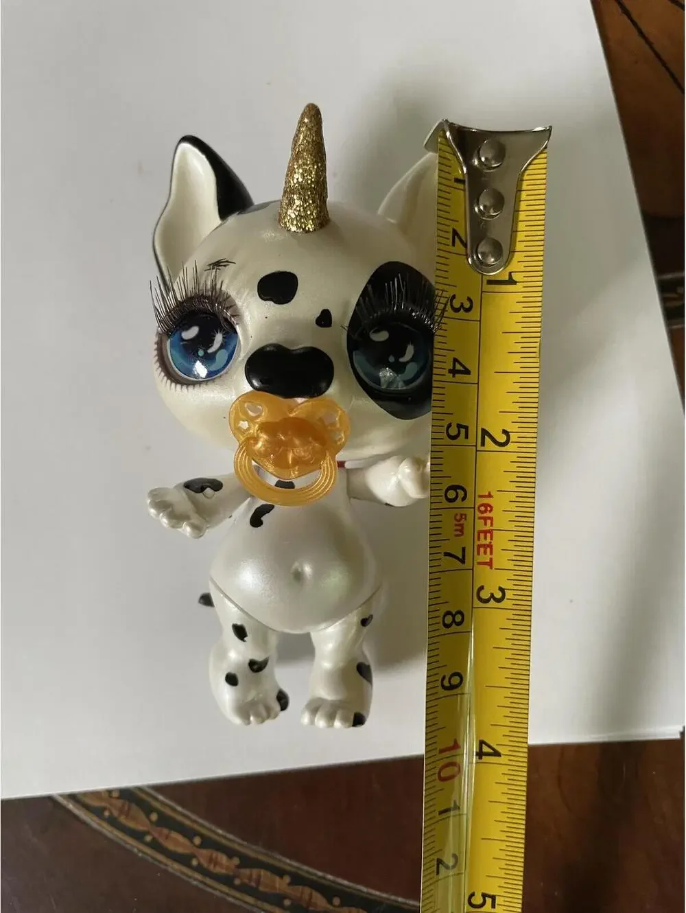 Poopsie Sparkly Critters Dots the Dalmatian Unicorn Dog Figure MGA w/ Pacifier